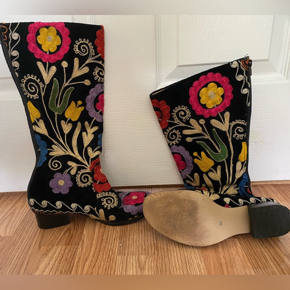 Beautiful hand-embroidered boots